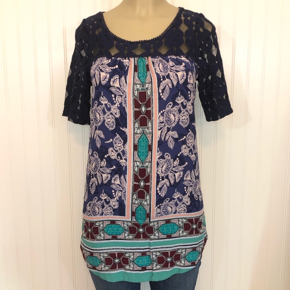 Anthropologie Lace Floral Tunic Top Dress Small - Picture 3 of 13